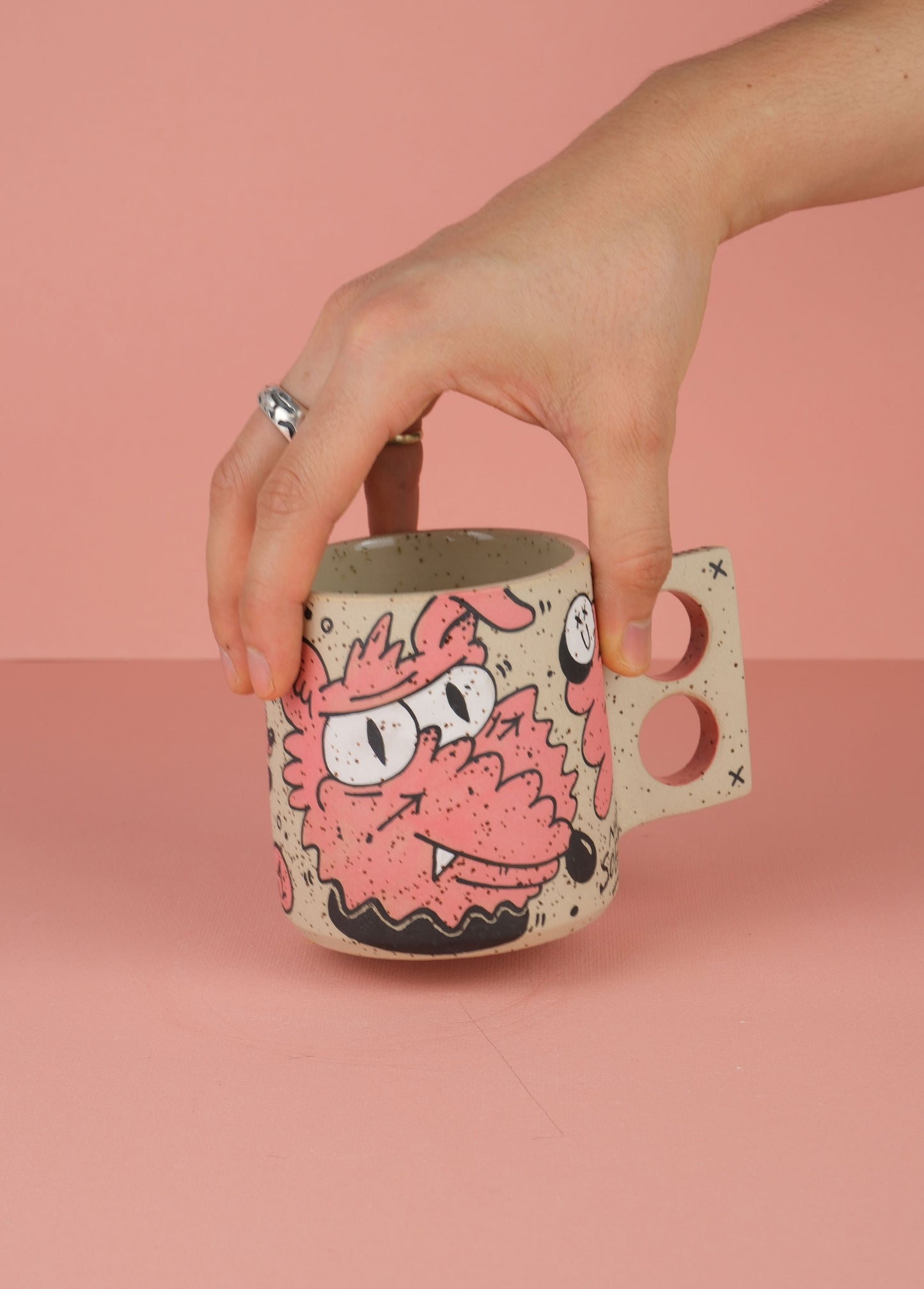 Borneo Doodle Mug Pink 2