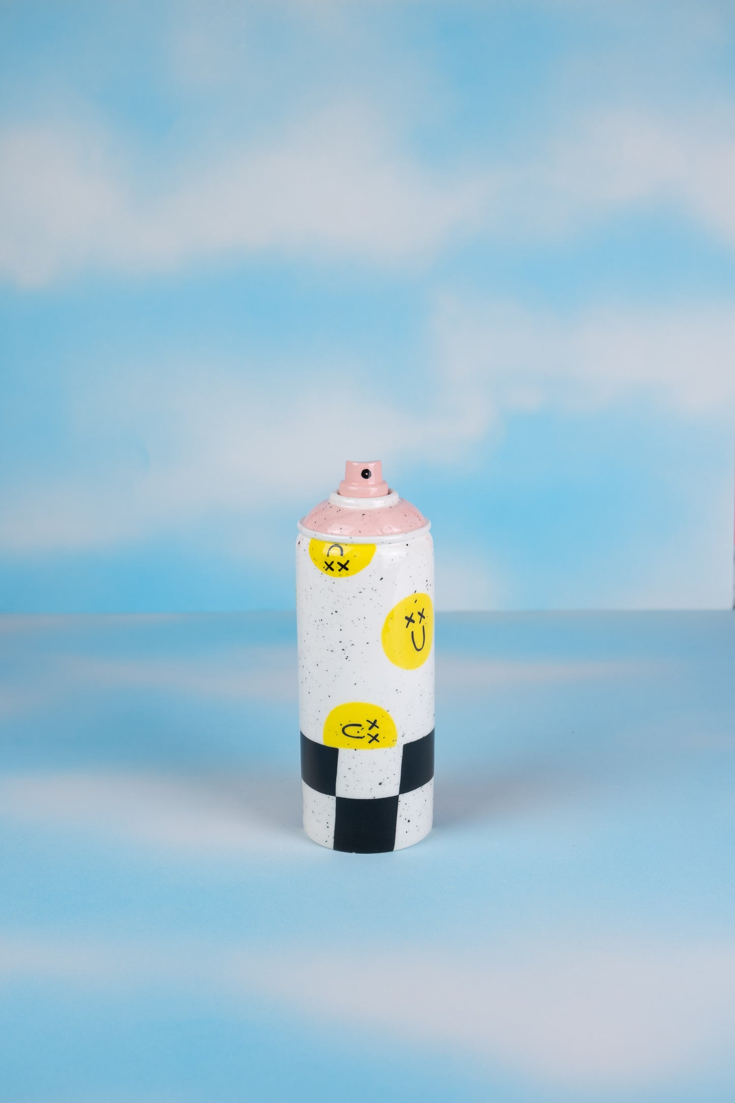 Chekcered Smiley Ceramic Can Sculpture - MINX Factory