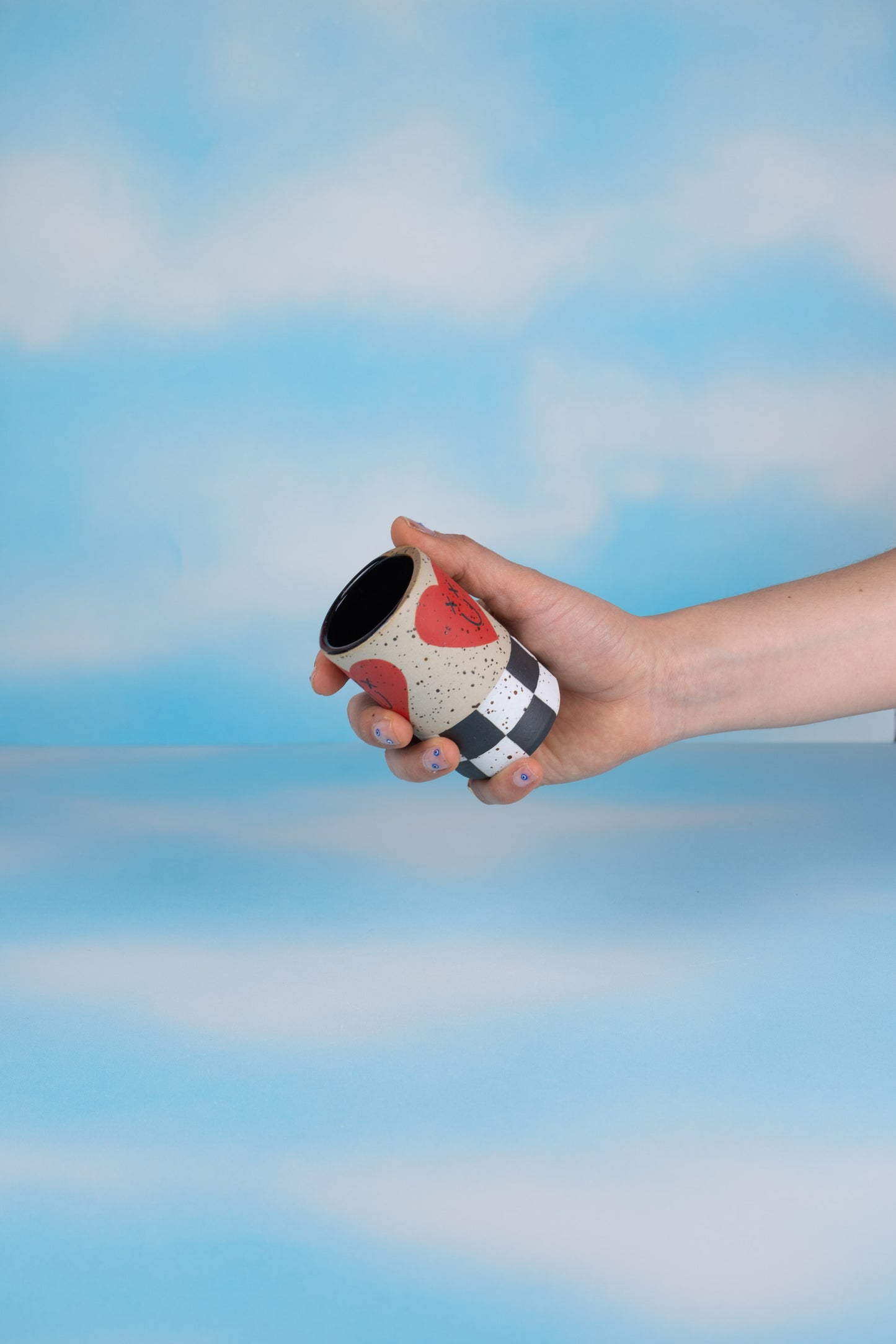 Checkered Heart Shot Cup - MINX Factory
