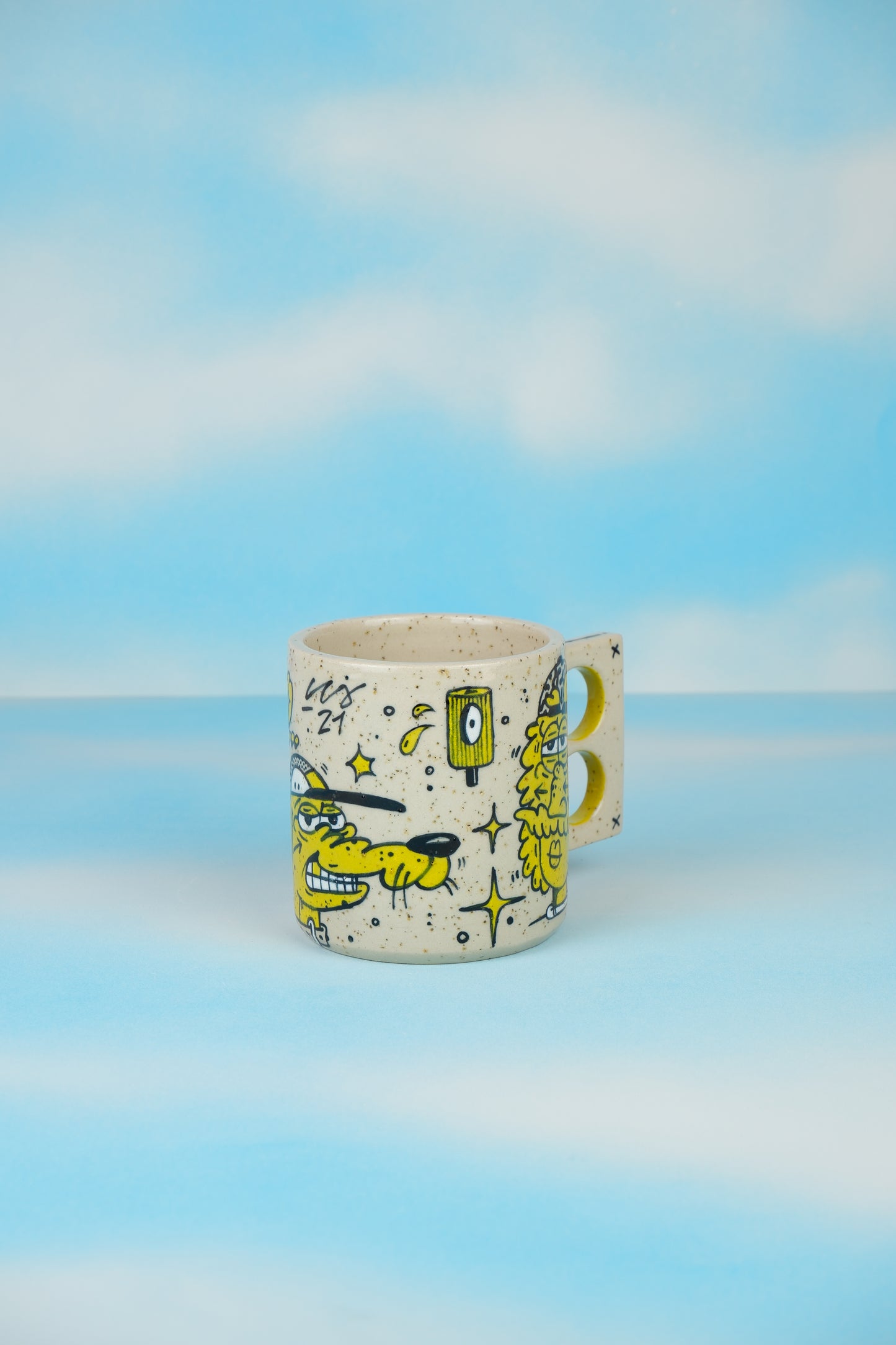 Borneo Yellow Doodle Mug 2