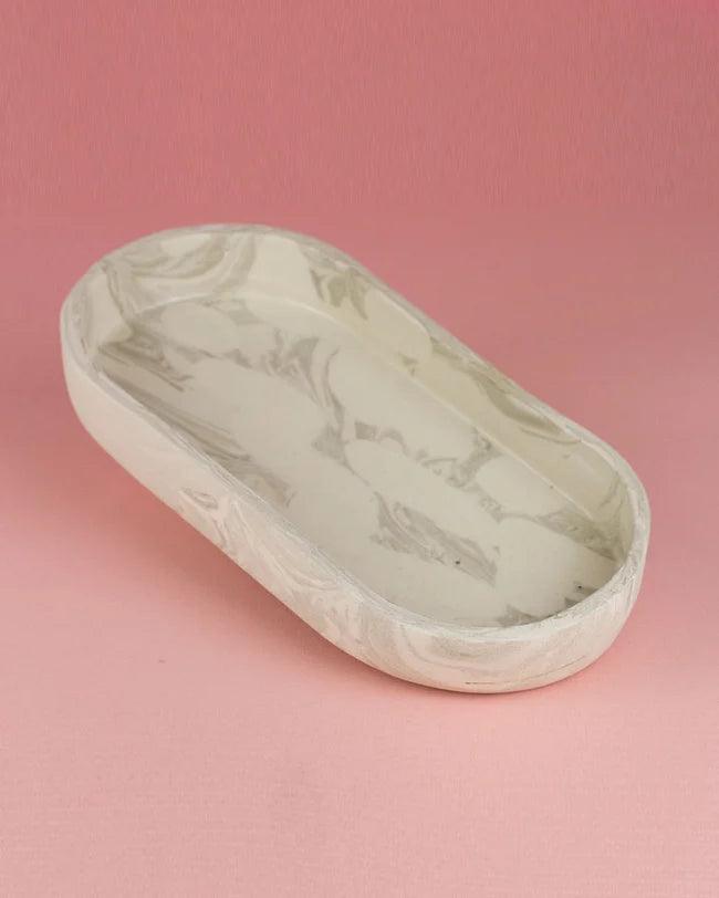 Marbled Ceramic Plate - Jewellery Tray - MINX Factory