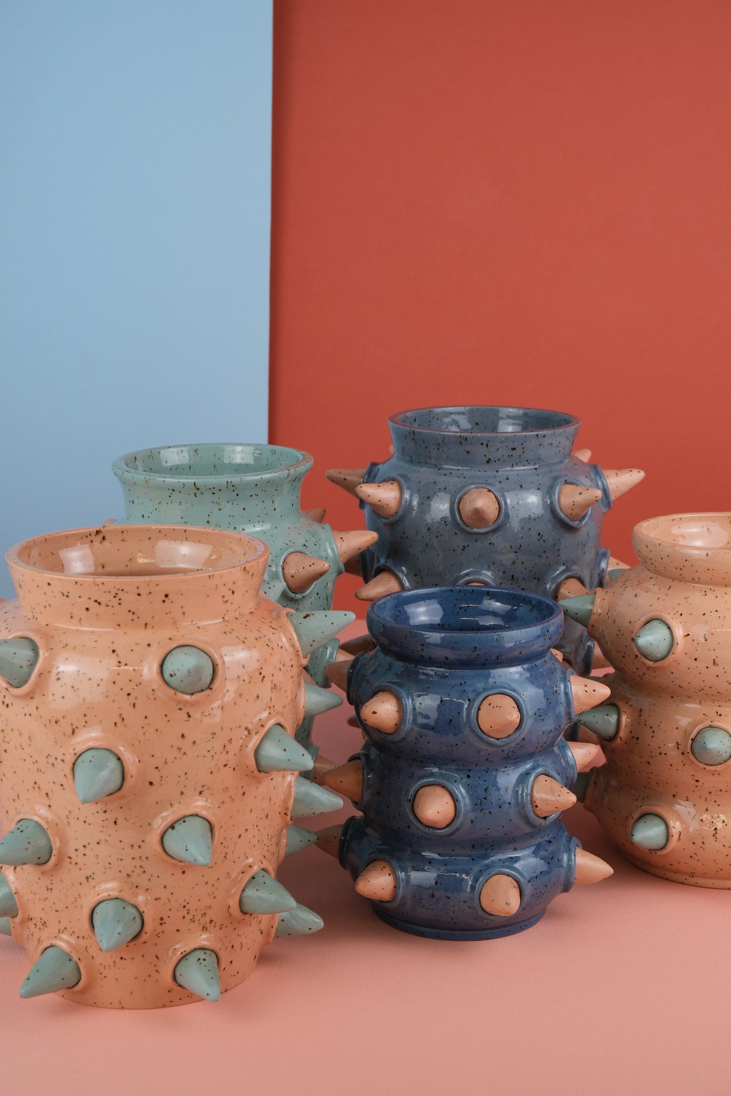 Spiked Vase -Pink