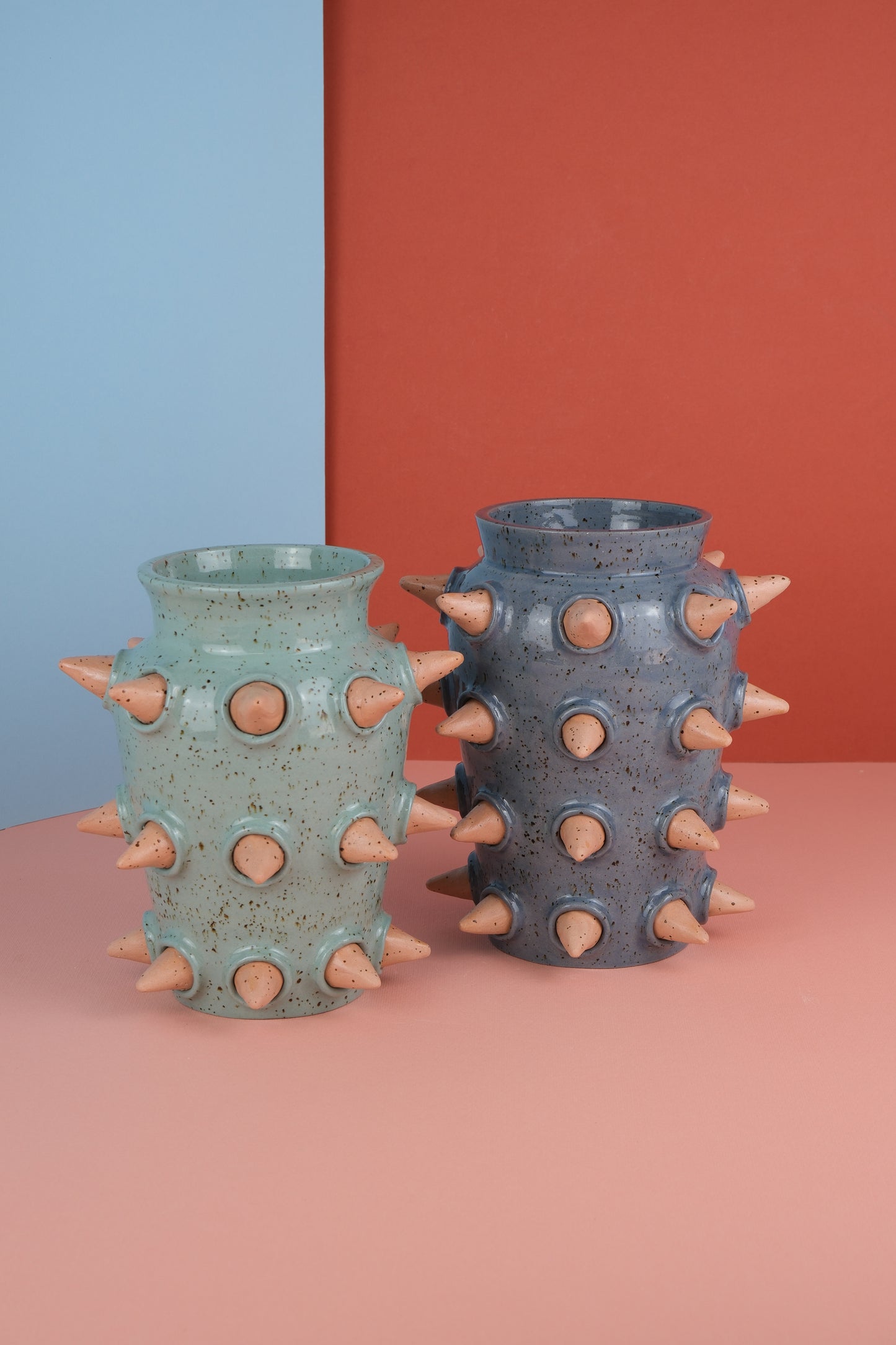 Spiked Vase -Baby Blue