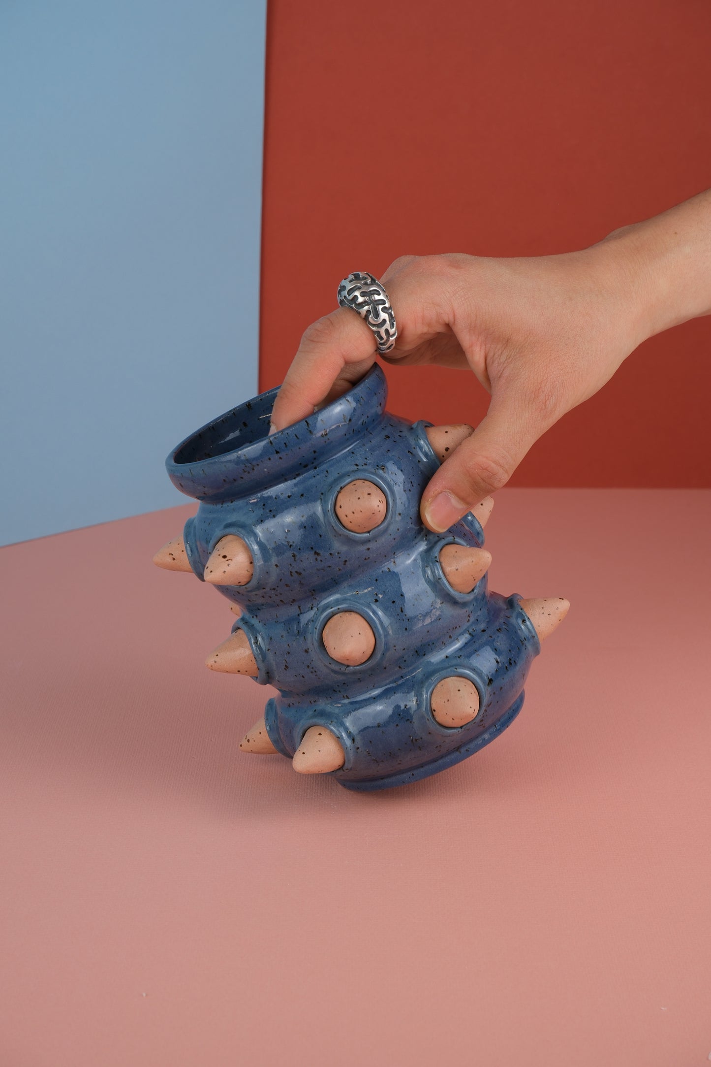 Spiked Vase -Blue