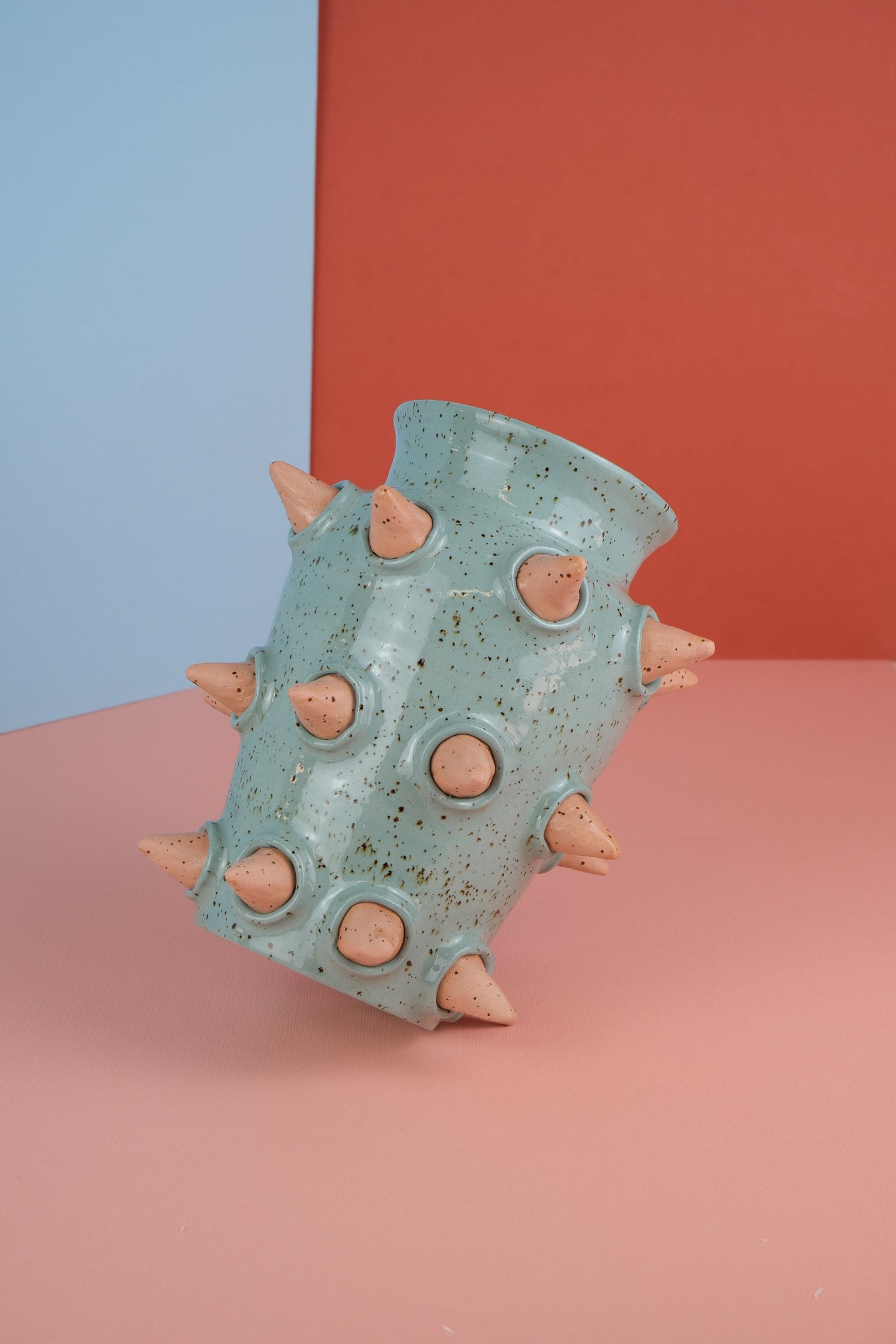 Spiked Vase -Baby Blue