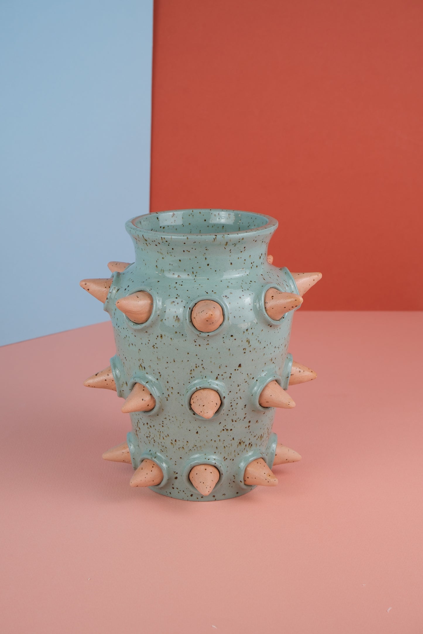 Spiked Vase -Baby Blue