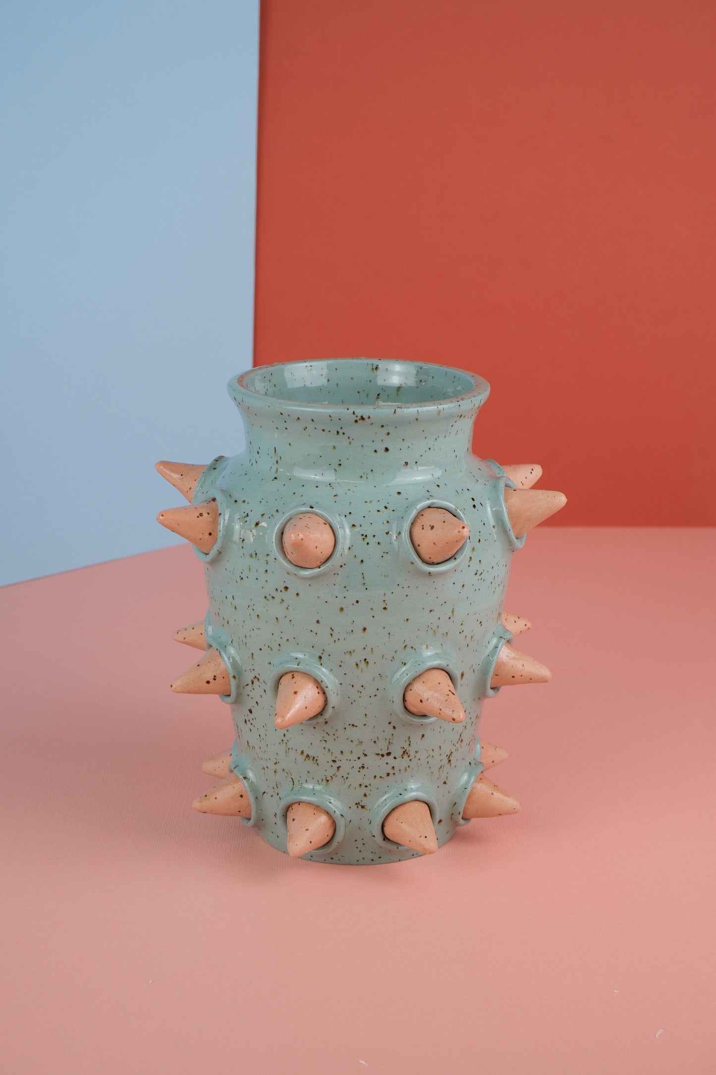 Spiked Vase -Baby Blue