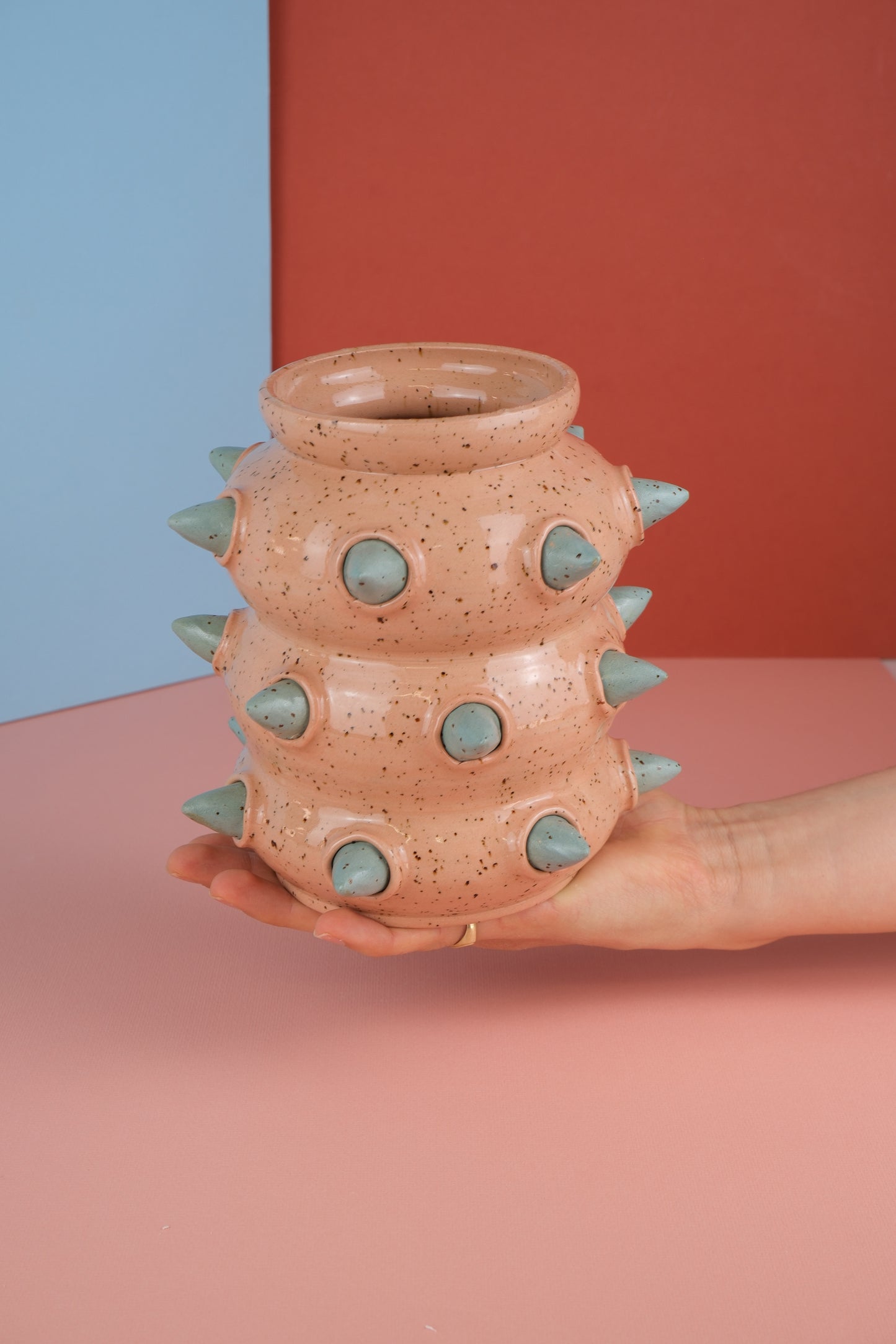 Spiked Vase - Curvy Pink