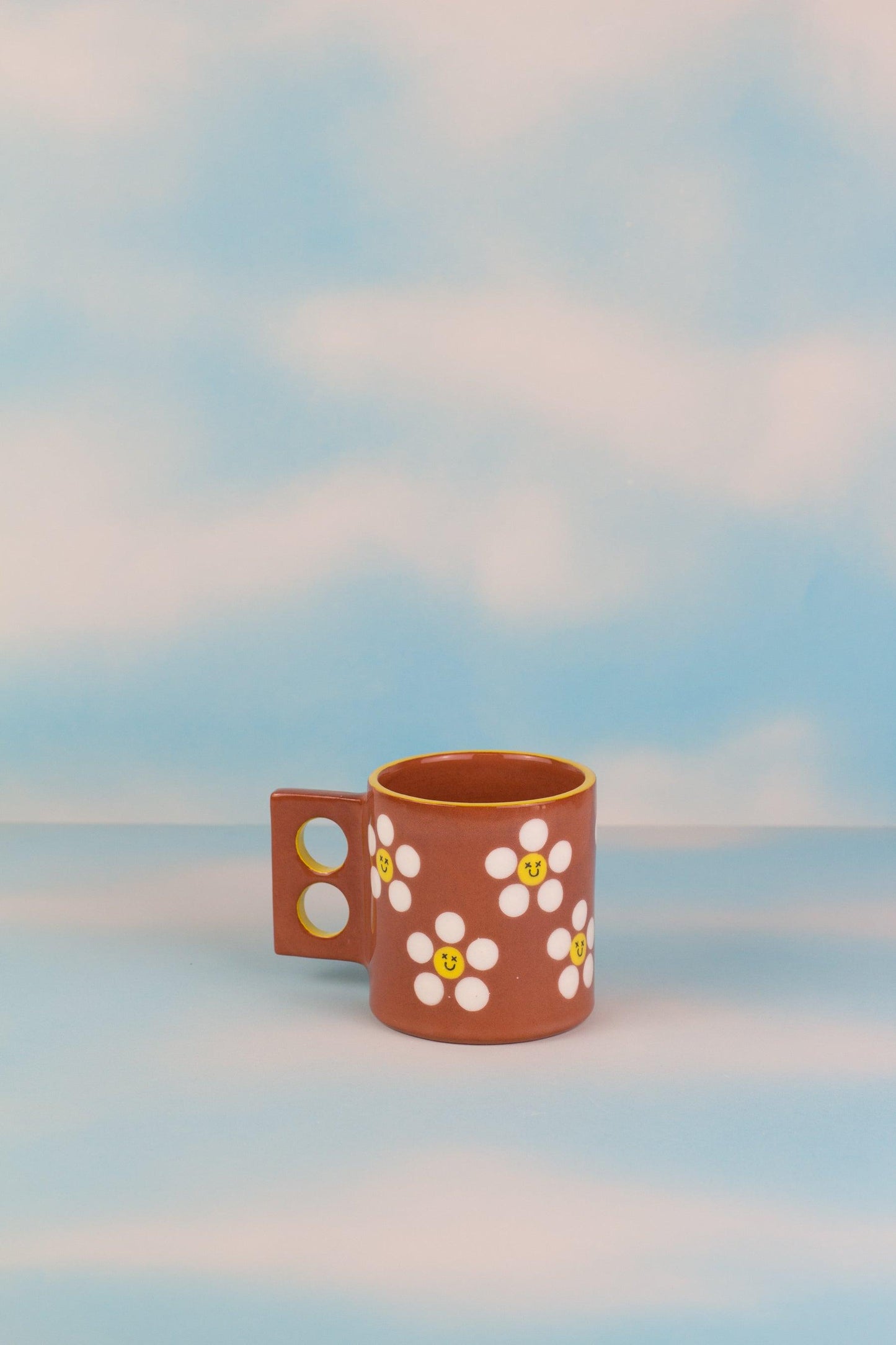 Happy Flowers Ceramic Mug - Terracota - MINX Factory