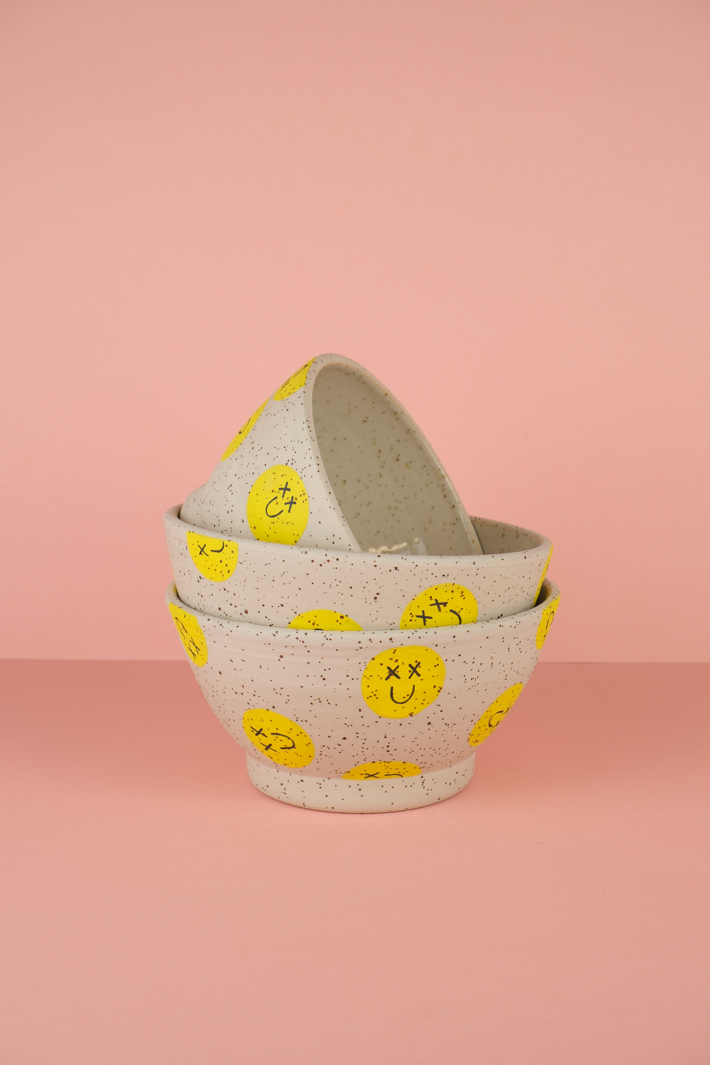 Smiley Bowl - Speckled Stoneware