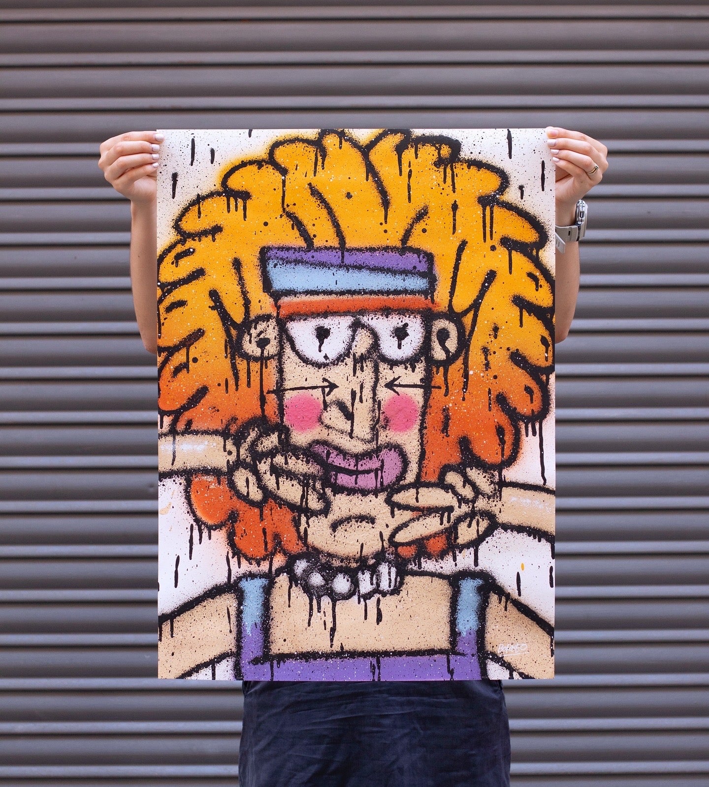 Spray Paint Character Illustration on Paper 2