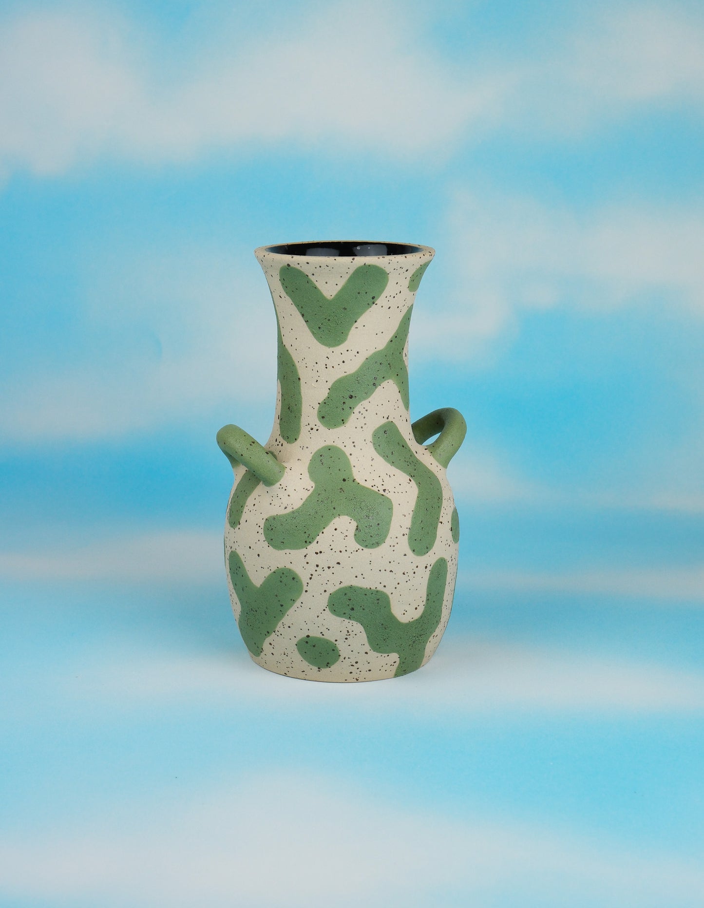 Wheel Thrown Stoneware Vase - Green