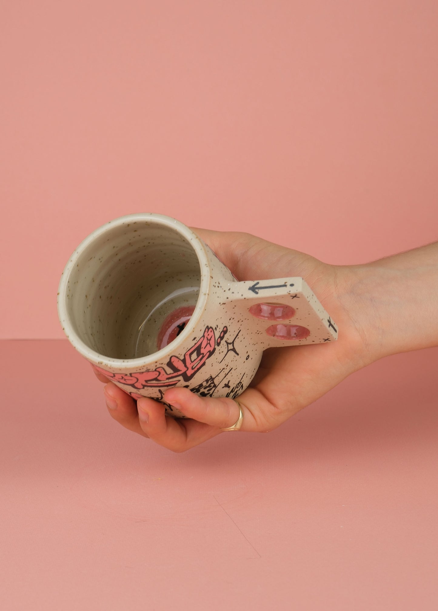 Borneo Doodle Mug Pink 1