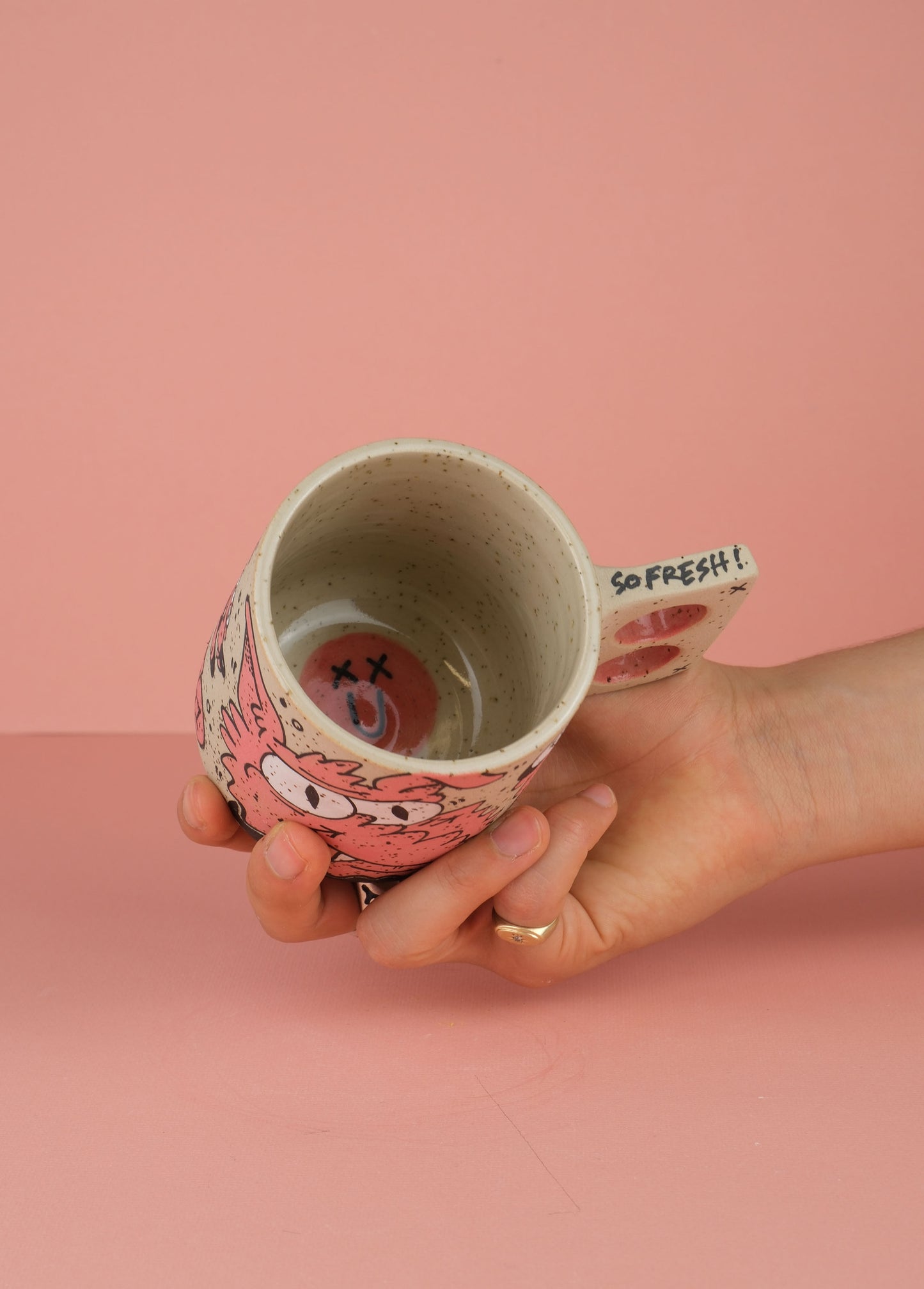 Borneo Doodle Mug Pink 2