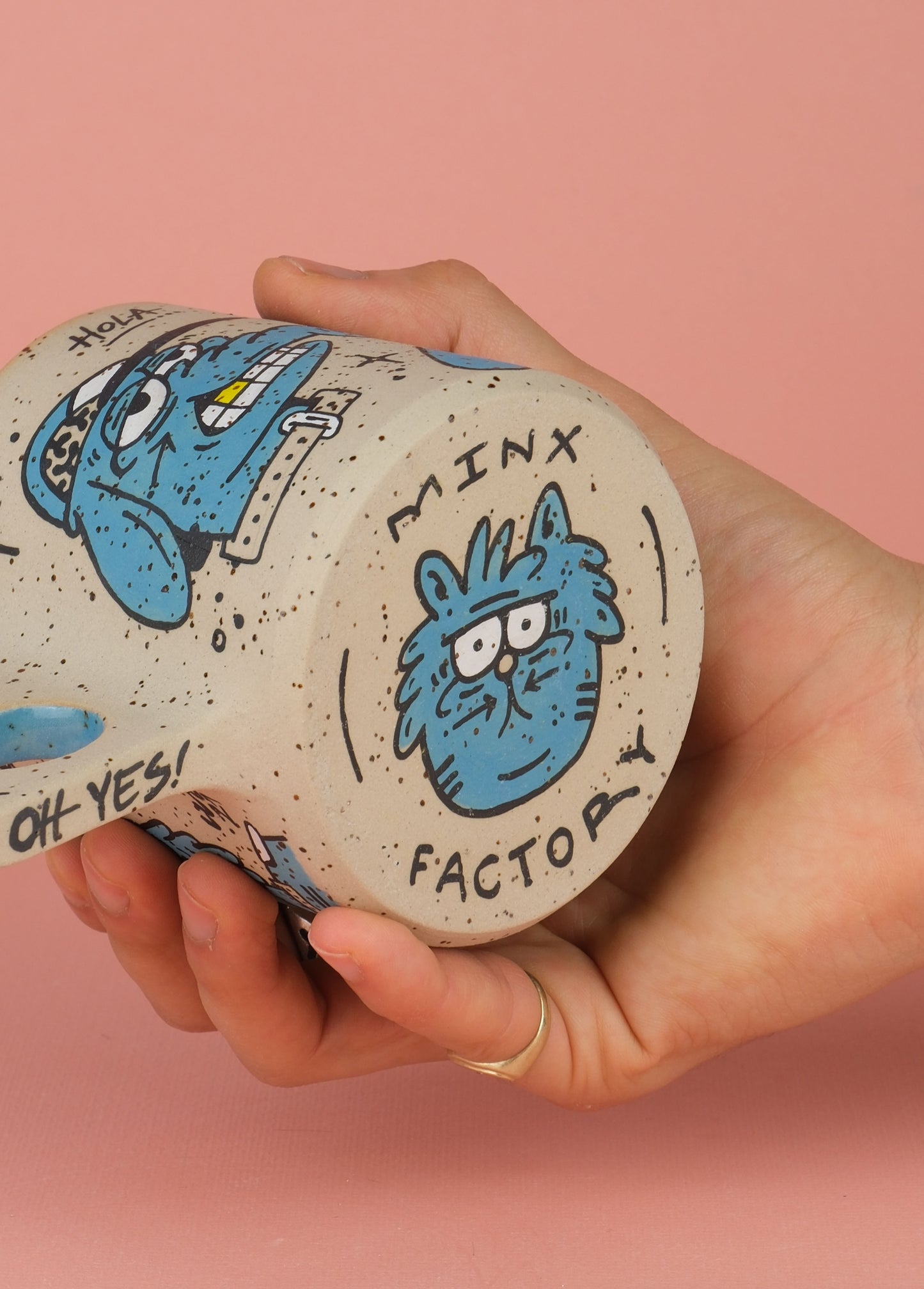 Borneo Doodle Mug Blue 1