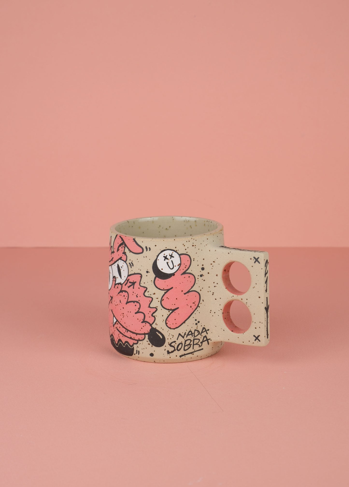 Borneo Doodle Mug Pink 2