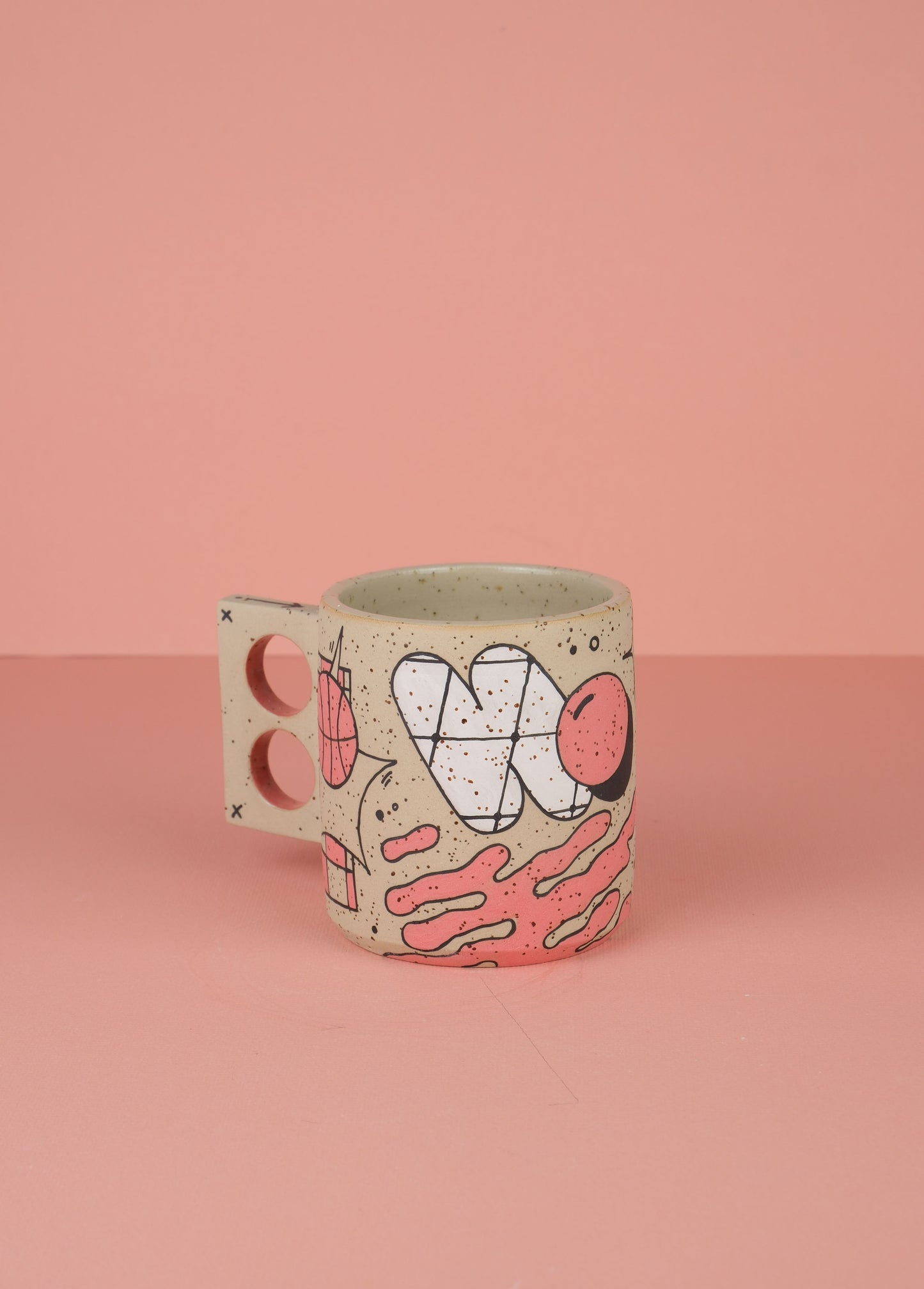 Borneo Doodle Mug Pink 1