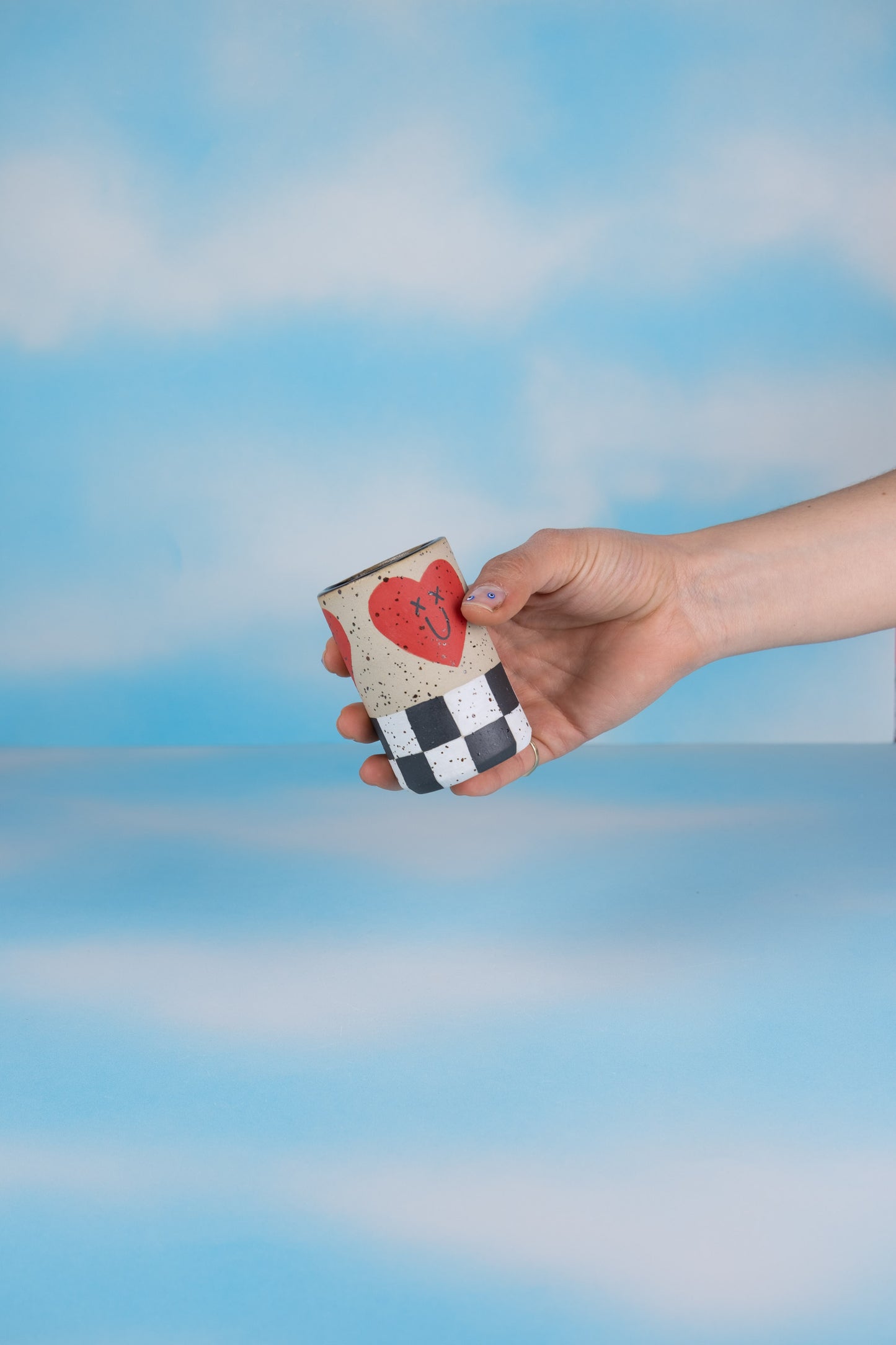 Checkered Heart Shot Cup - MINX Factory