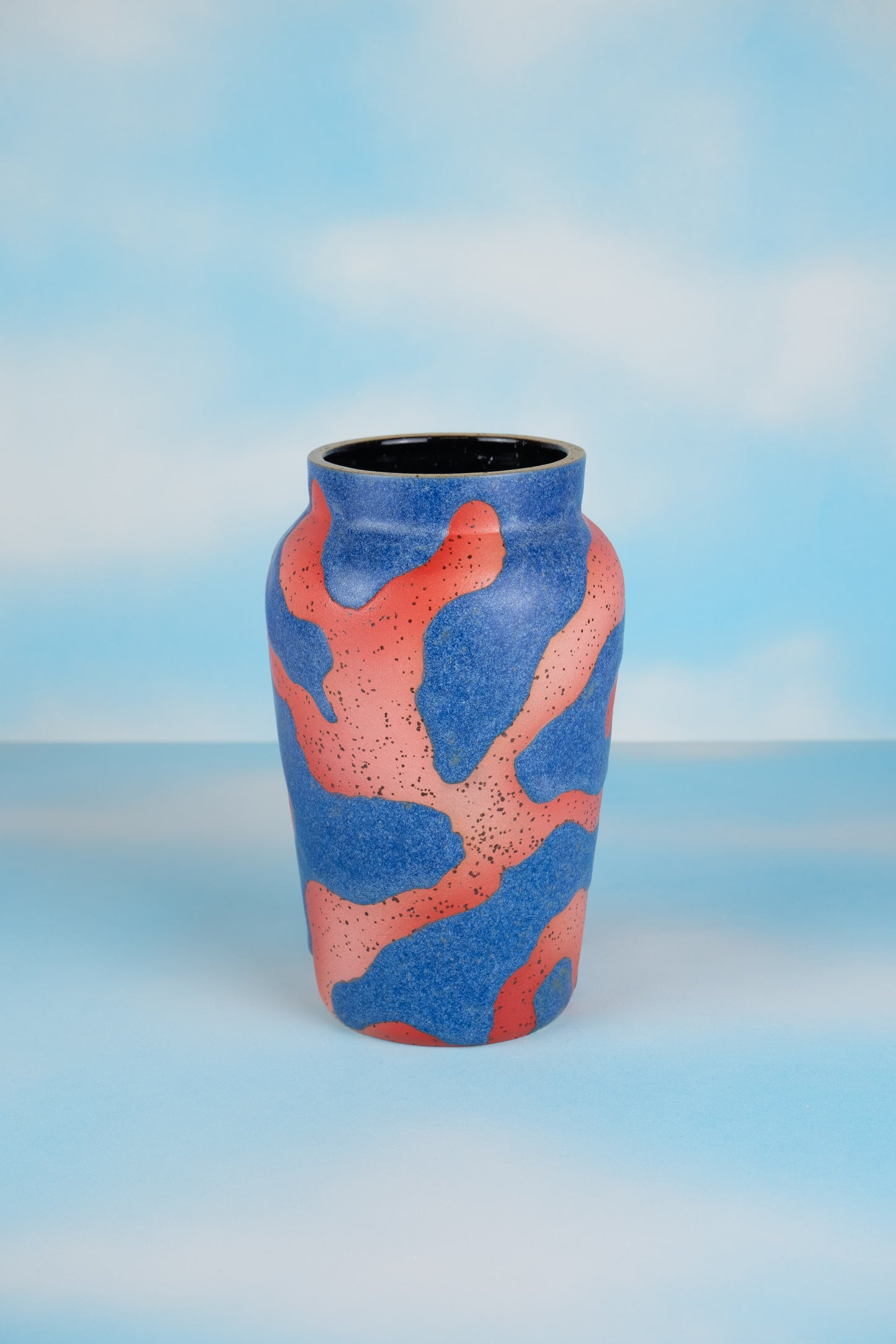Red and Blue Stoneware Vase - MINX Factory