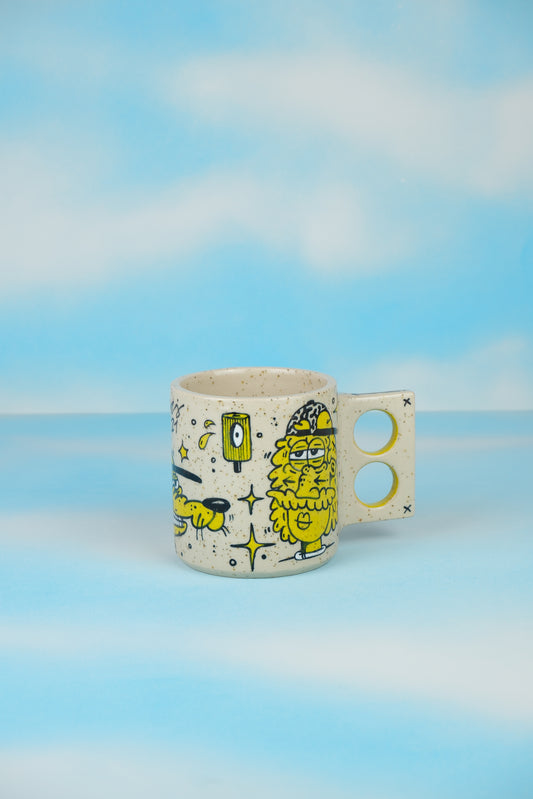 Borneo Yellow Doodle Mug 2
