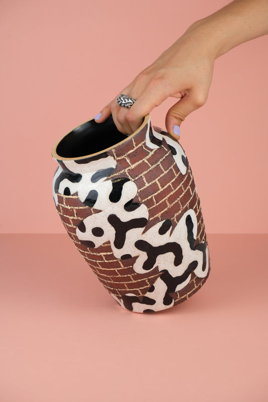 A Tribute to the Streets Stoneware Vase