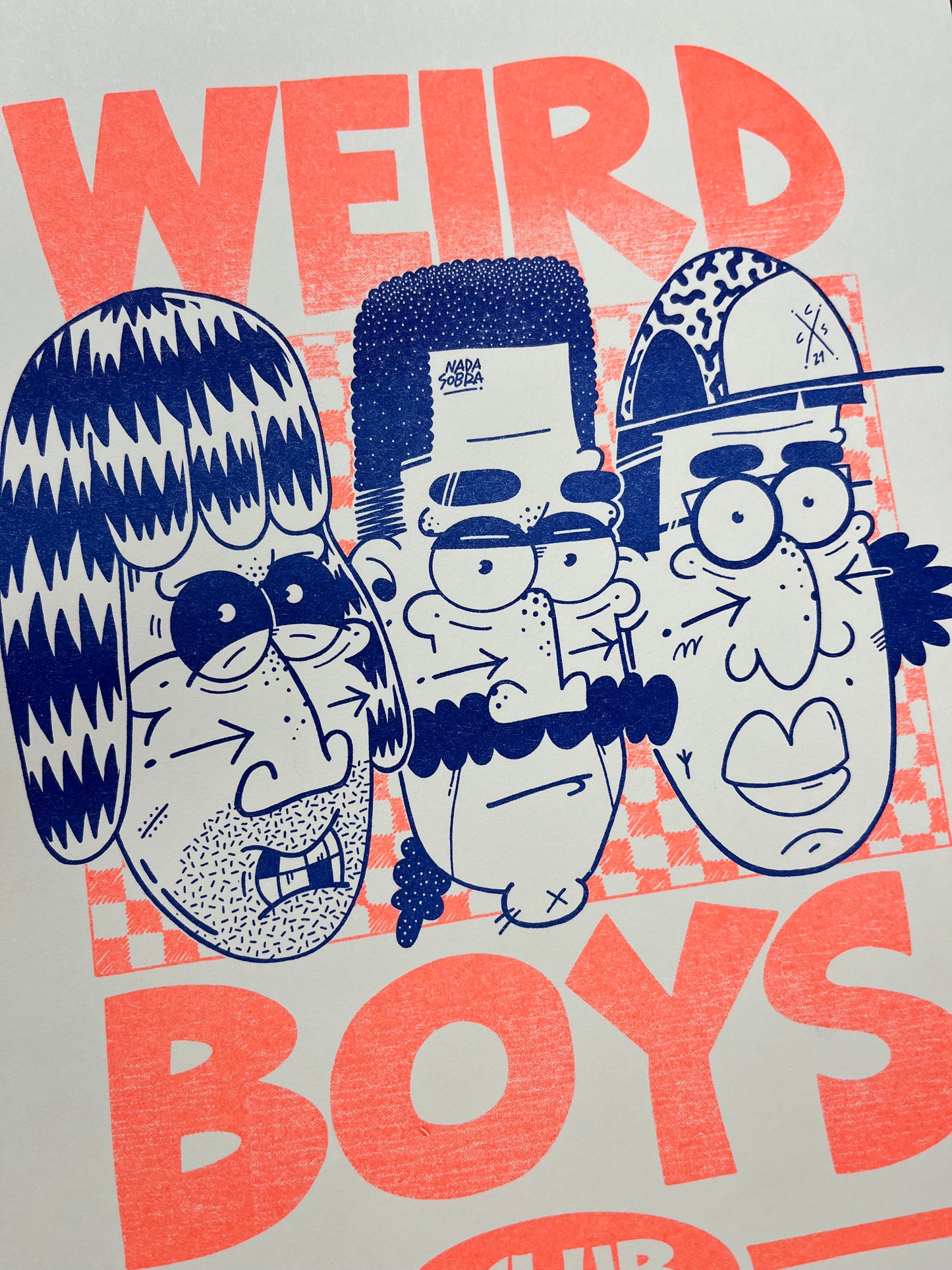 Weird Boys Club - Cartoon Characters - Risograph Pint