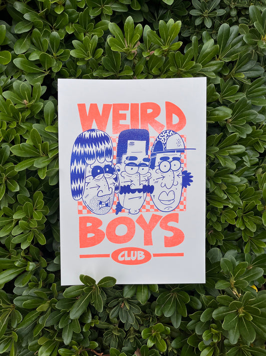 Weird Boys Club - Cartoon Characters - Risograph Pint