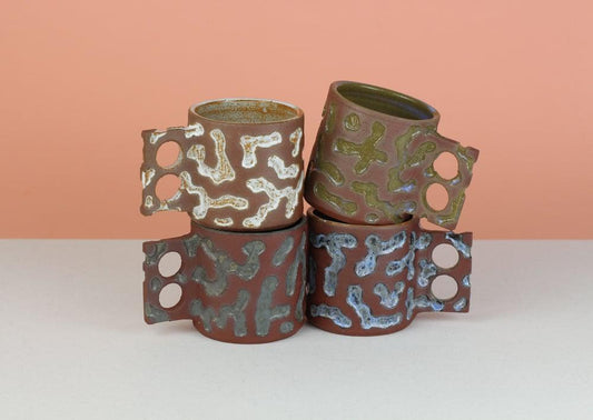 White squiggle mugs - MINX Factory