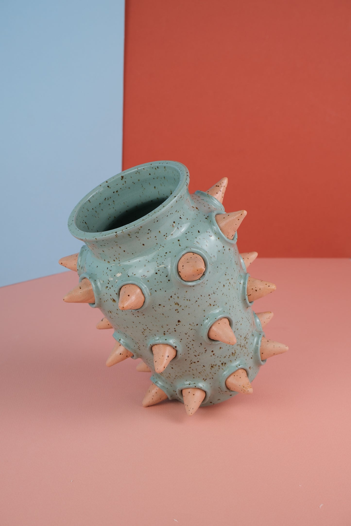 Spiked Vase -Baby Blue