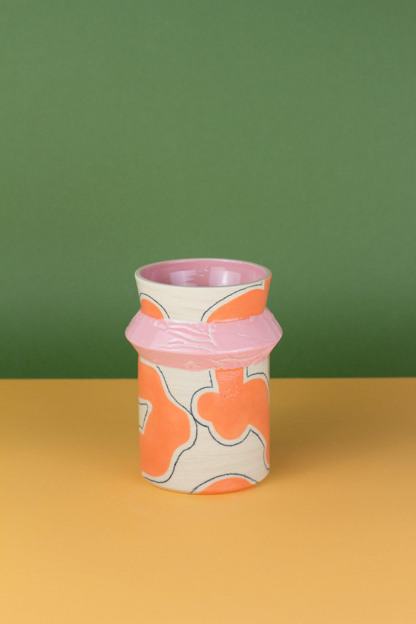 Pink and Orange Ceramic Vase - MINX Factory