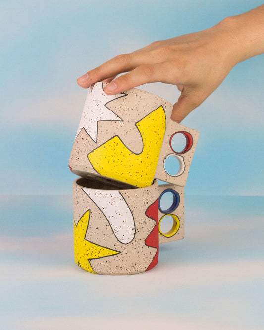 Primary Shapes Mug - Speckled - MINX Factory