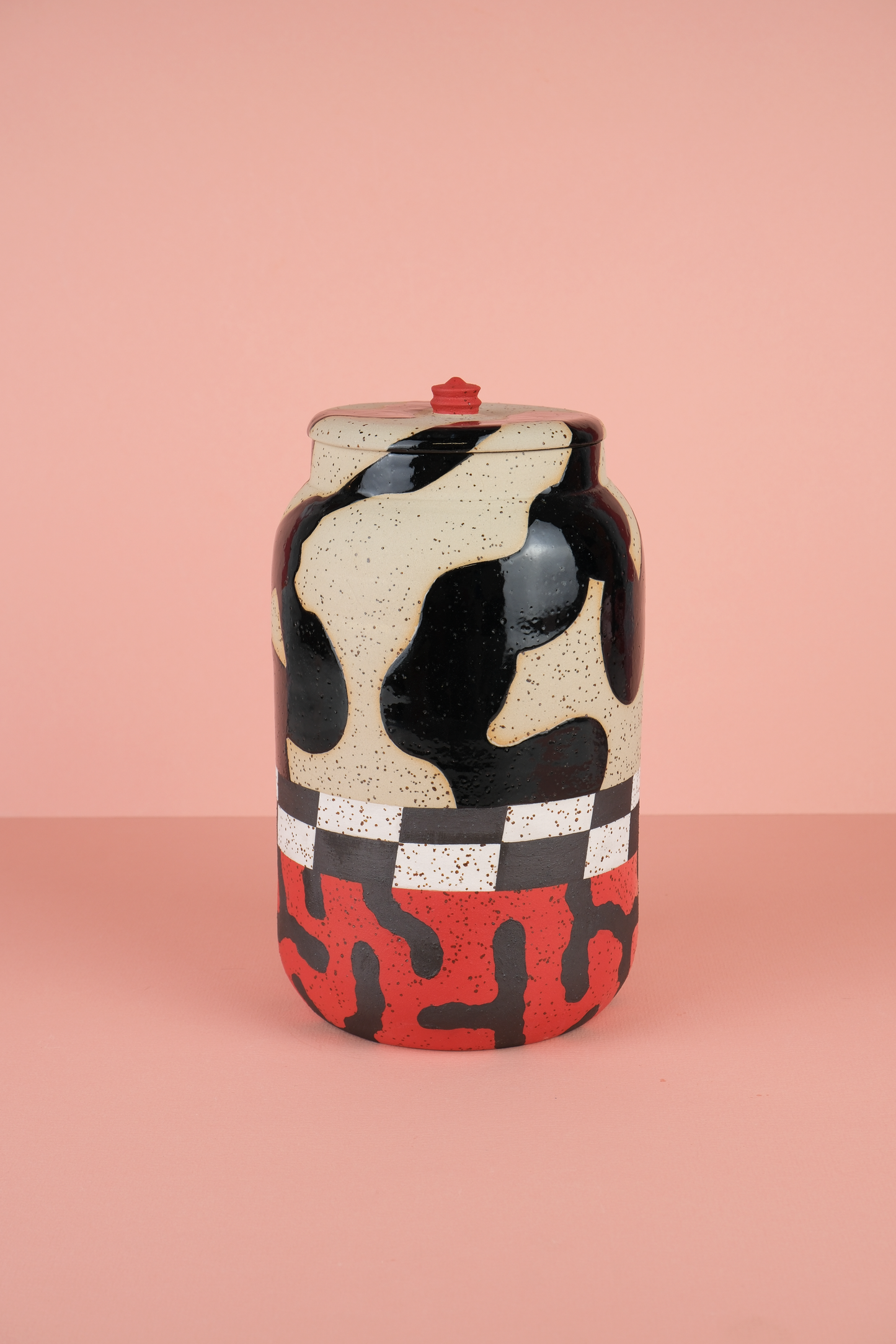 Check and Flow - Lidded Jar