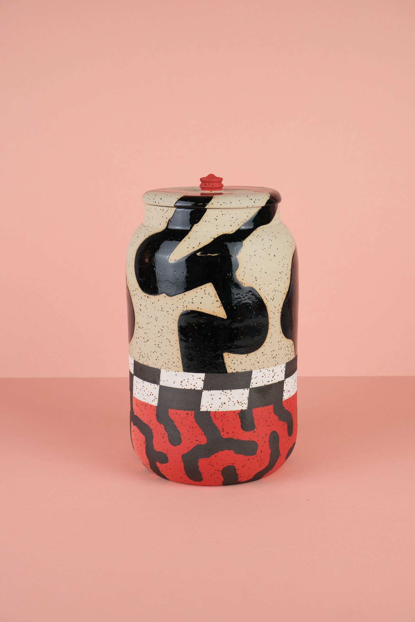 Check and Flow - Lidded Jar