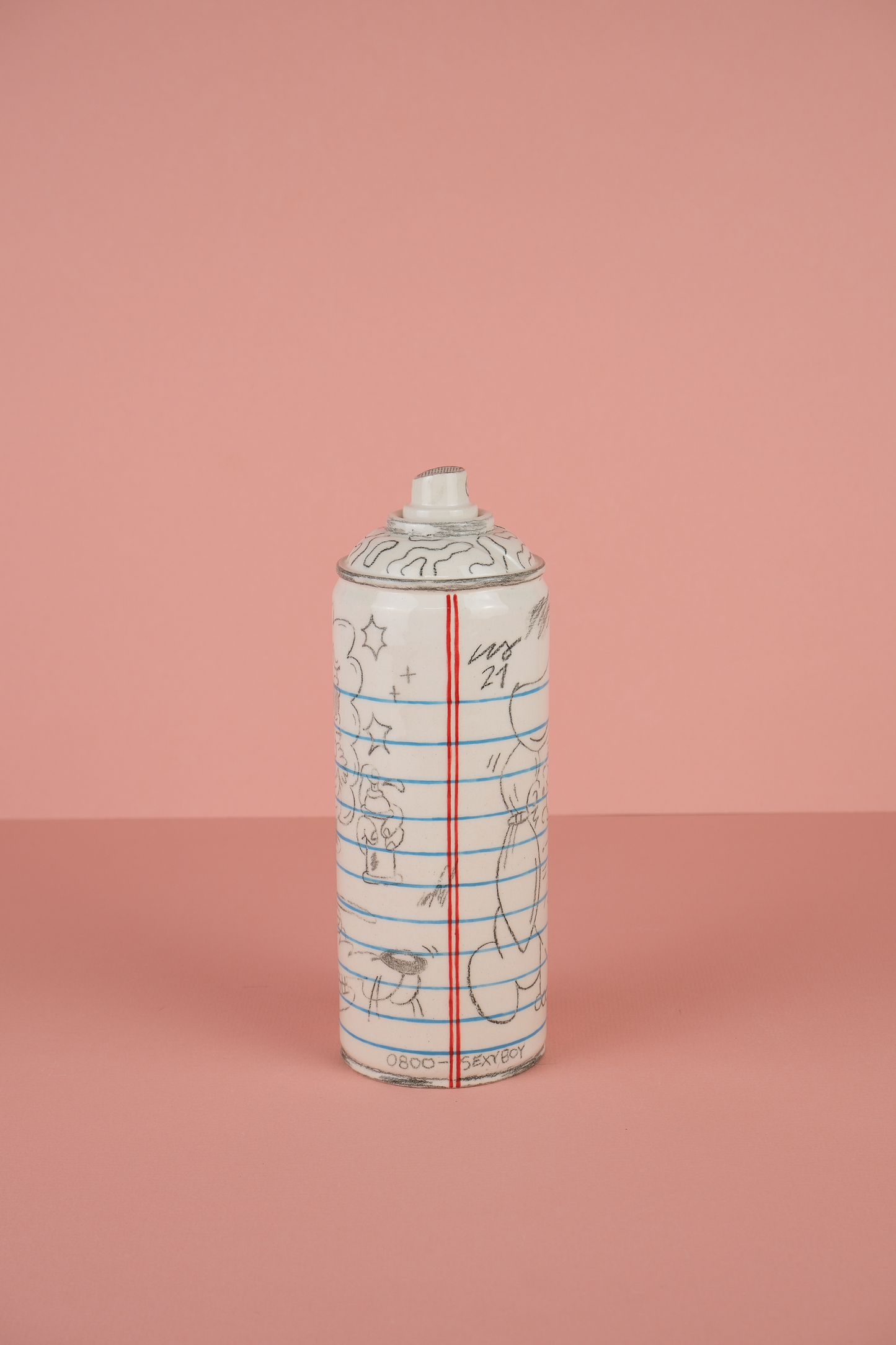Doodle Sketchbook  Ceramic Can