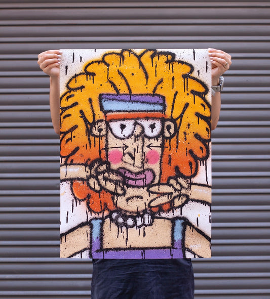 Spray Paint Character Illustration on Paper 2