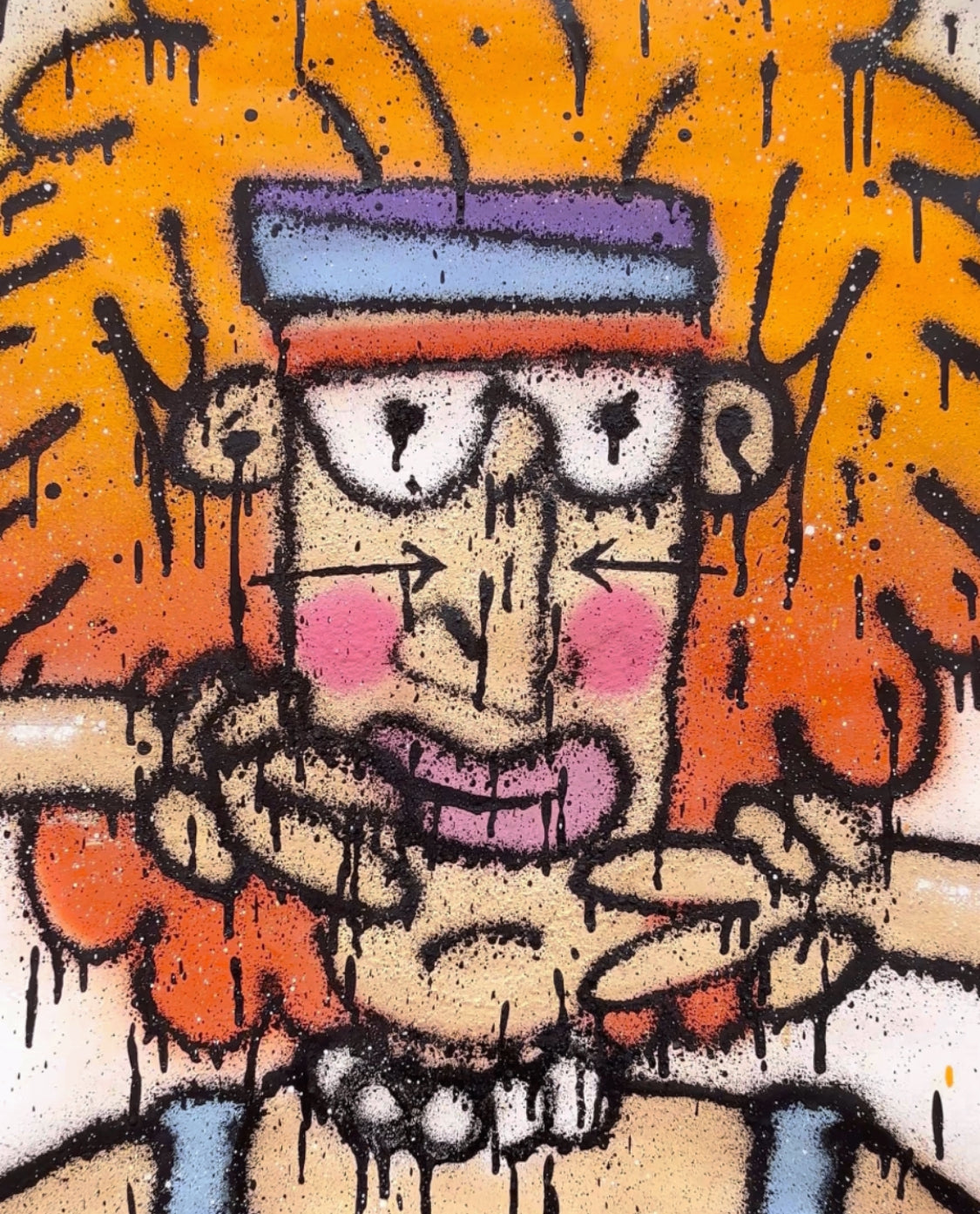 Spray Paint Character Illustration on Paper 2