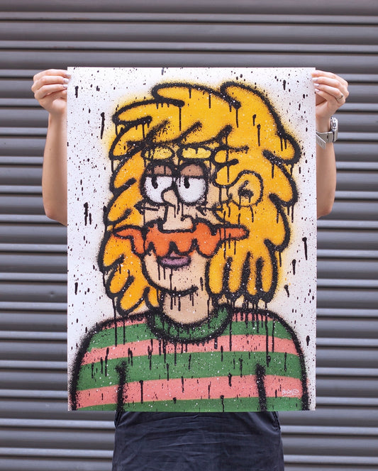 Spray Paint Character Illustration on Paper 3