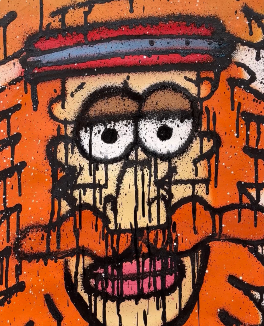 Spray Paint Character Illustration on Paper 4