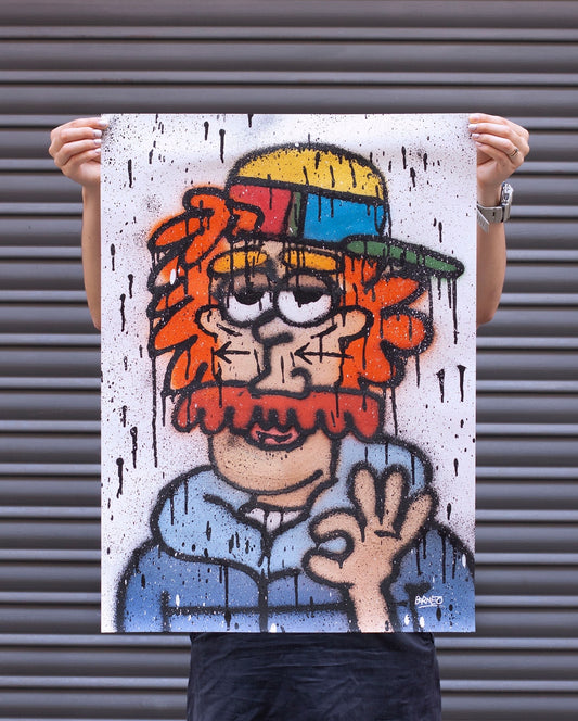 Spray Paint Character Illustration on Paper 6