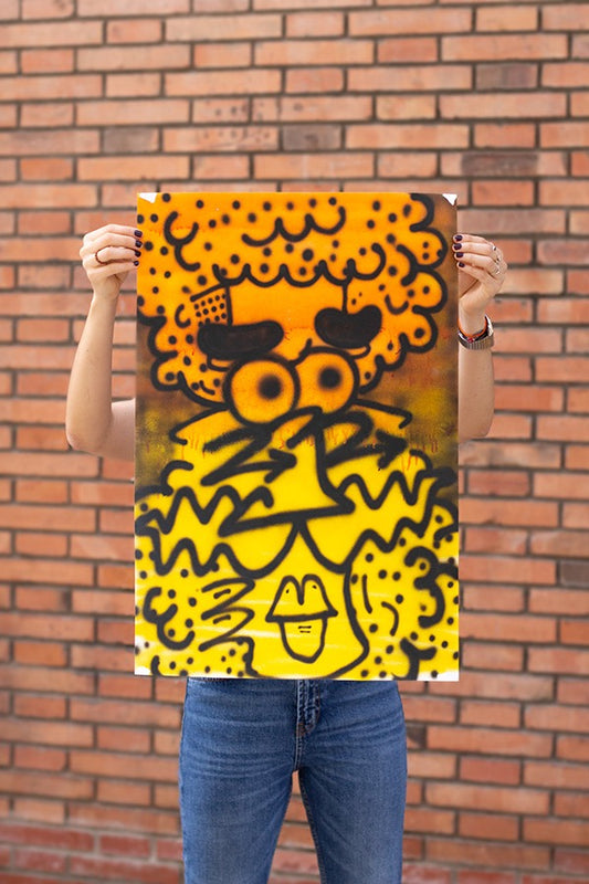 Spray Paint Character Illustration on Paper 8