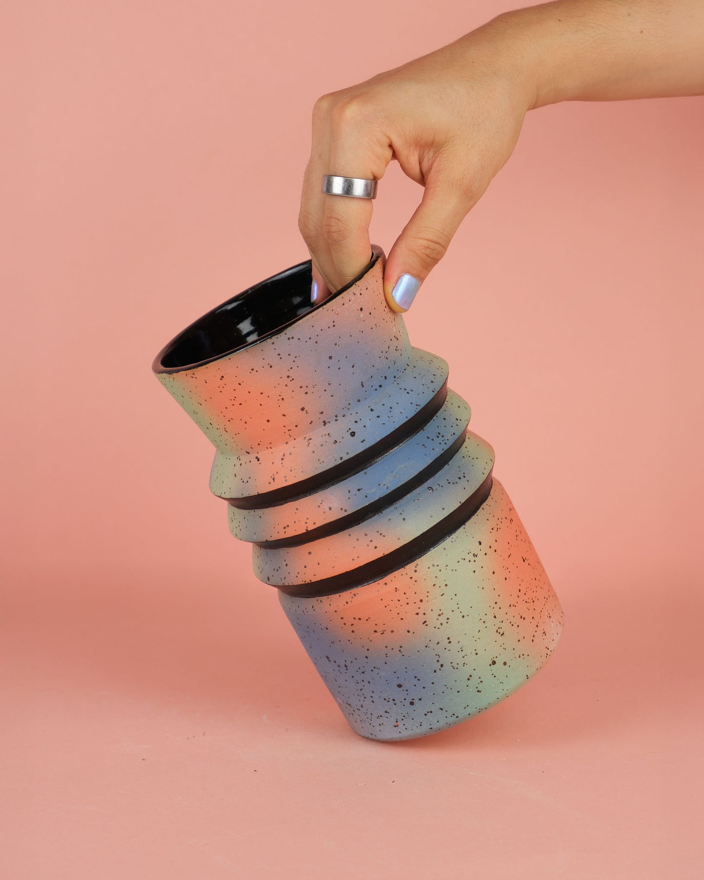 Colorful ZigyZagy Vase