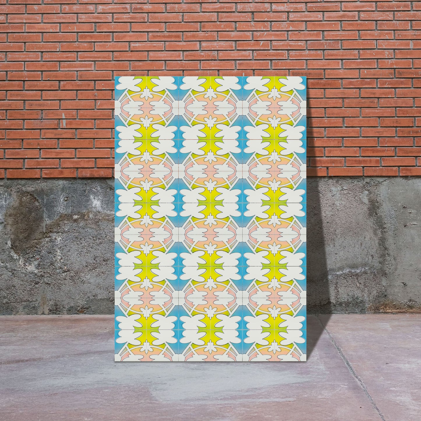 White neuron decorative tiles