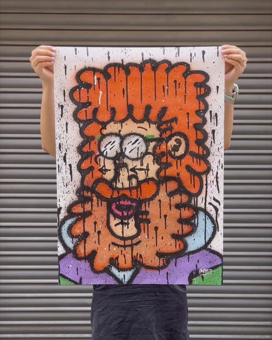 Spray Paint Character Illustration on Paper 5