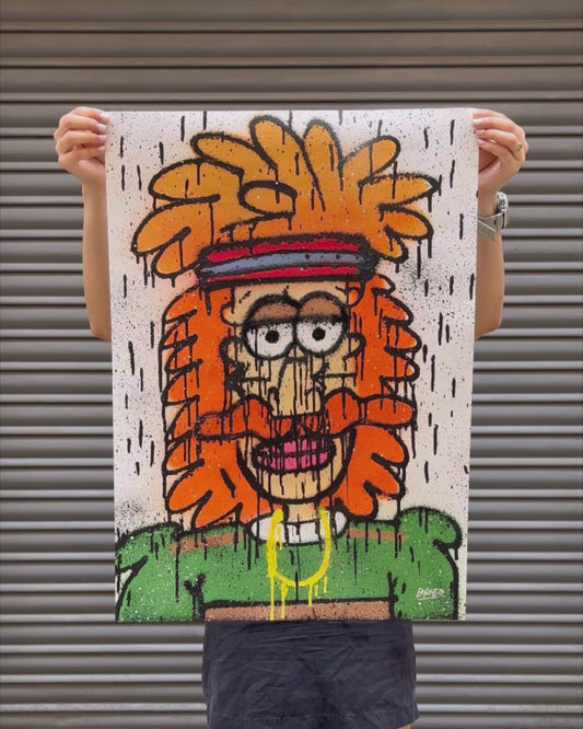 Spray Paint Character Illustration on Paper 4