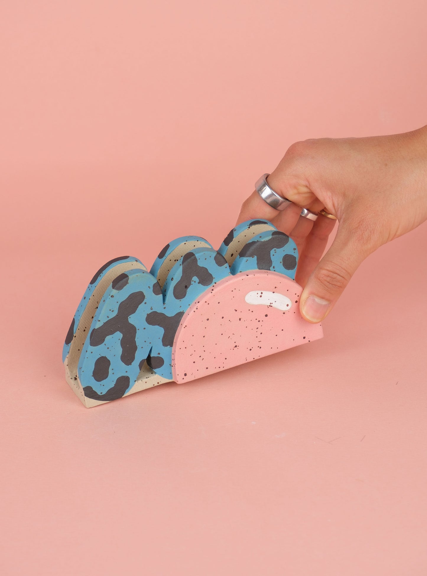 Napkin Holder - Blue Pink