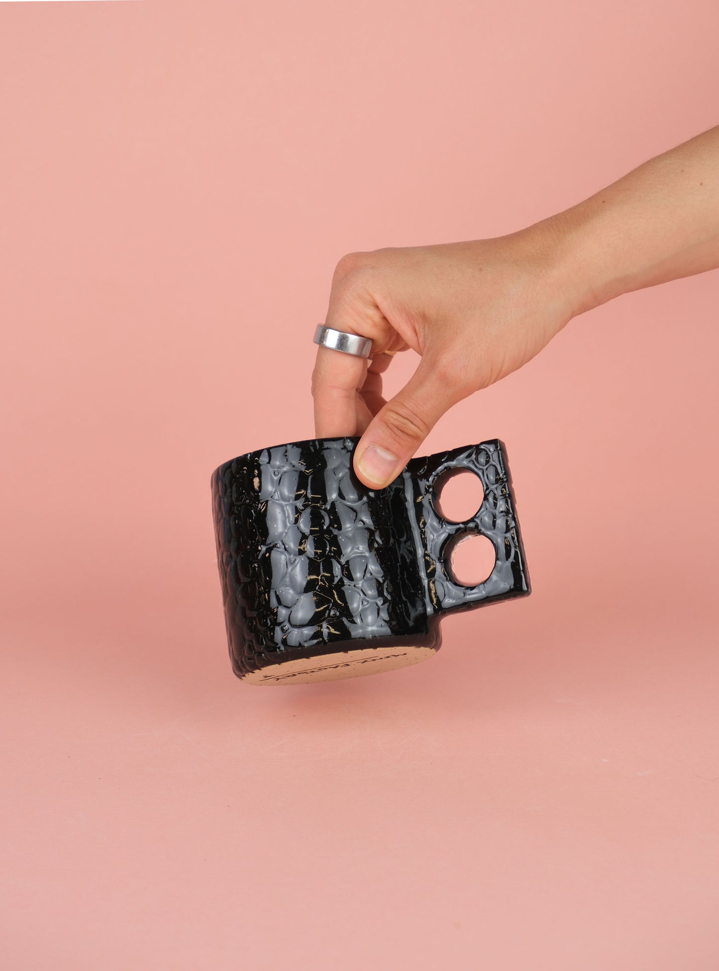 Black Leather Mug