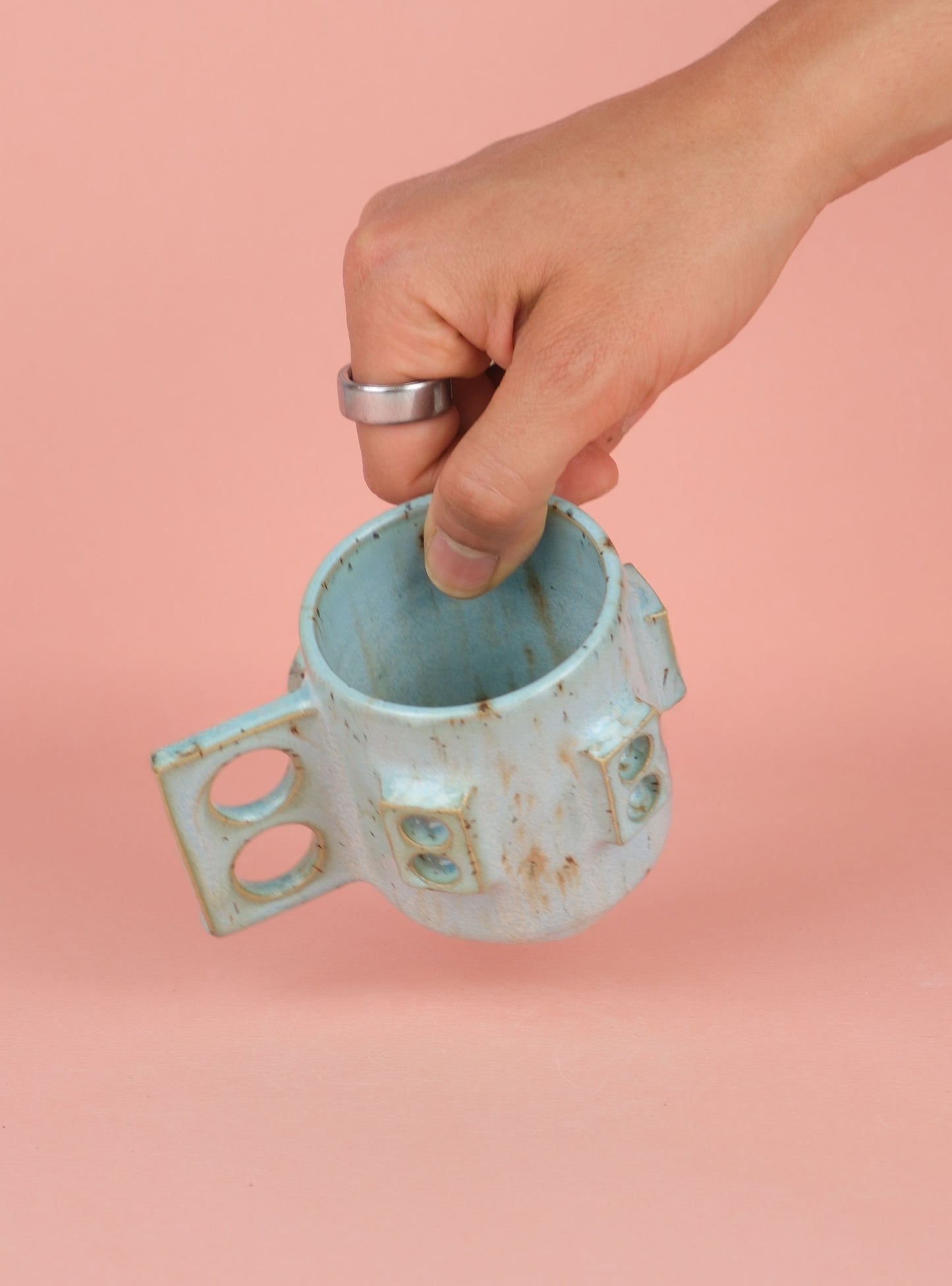 Teal espresso mug