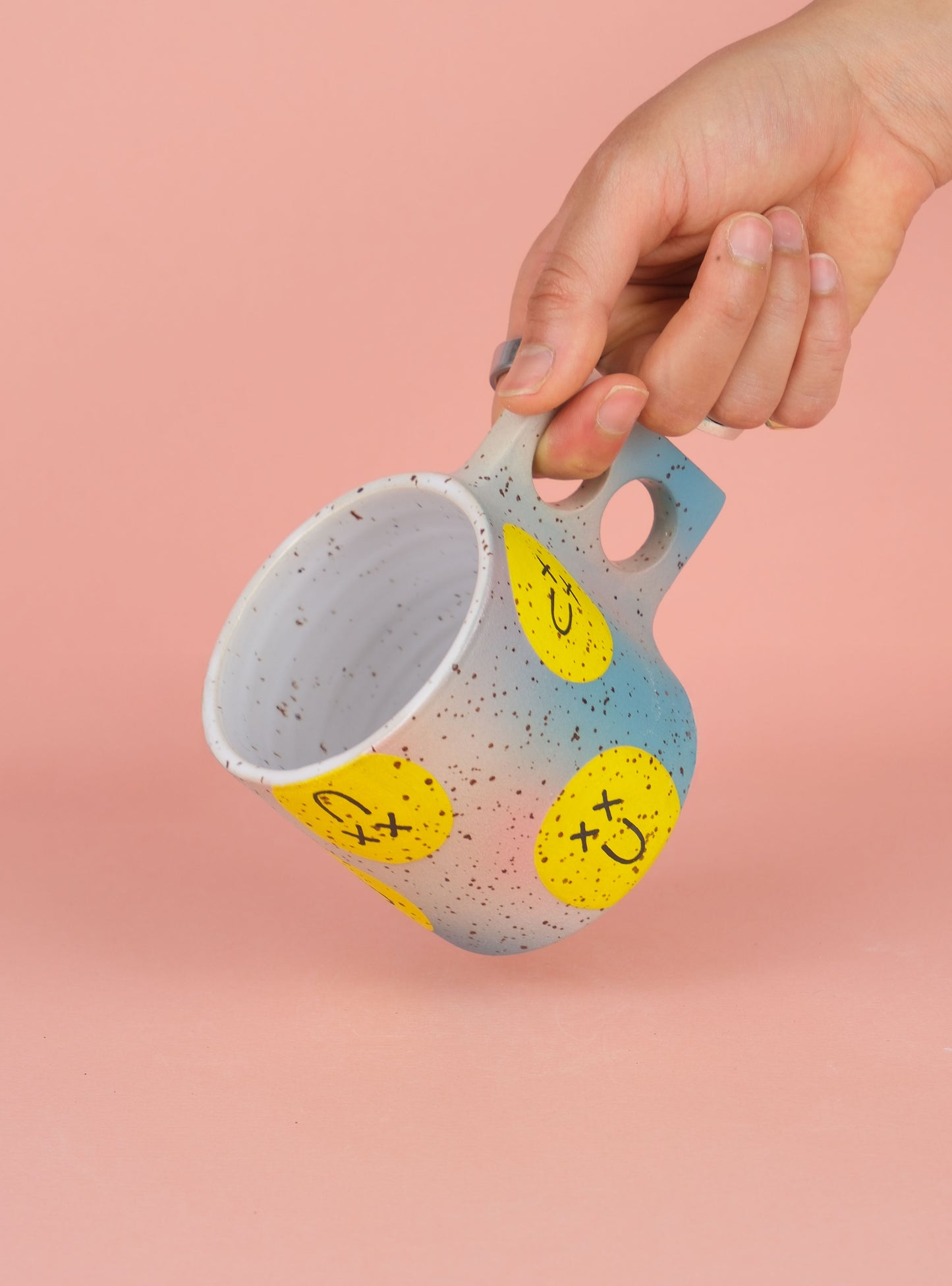 Smiley Mug +  Pink & Blue