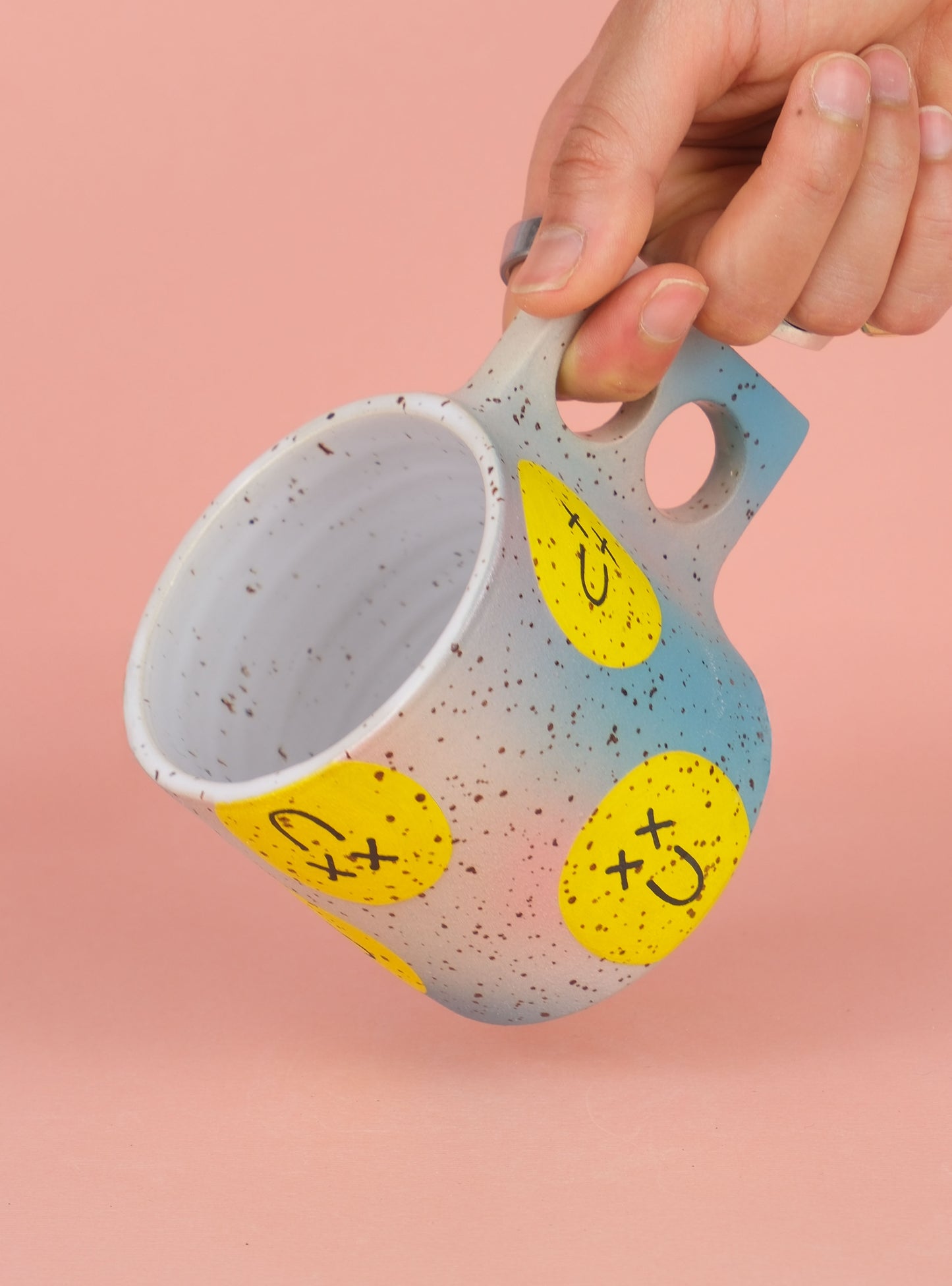 Smiley Mug +  Pink & Blue